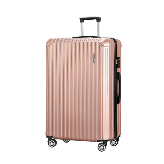 Ensemble de valise de voyage Wanderlite 28'' TSA, étui rigide de cabine, or rose