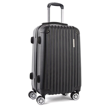 Valise trolley Wanderlite 28 x 75 cm, ensemble de voyage, valise cabine rigide, serrure TSA, légère, noire 