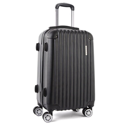 Valise trolley Wanderlite 28 x 75 cm, ensemble de voyage, valise cabine rigide, serrure TSA, légère, noire 