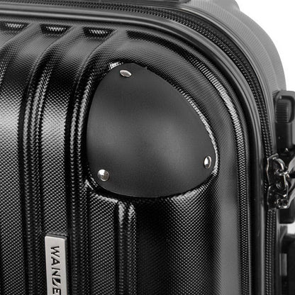 Valise trolley Wanderlite 28 x 75 cm, ensemble de voyage, valise cabine rigide, serrure TSA, légère, noire 