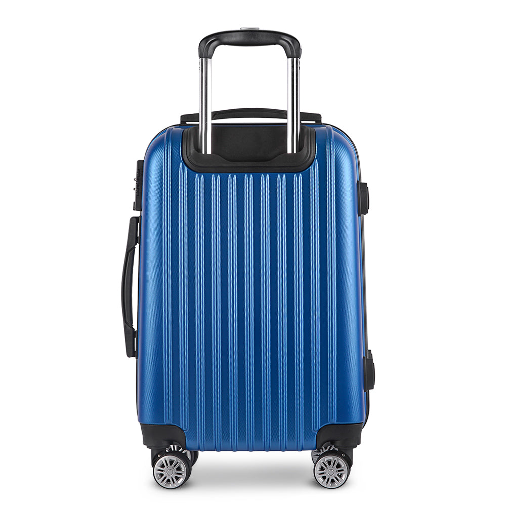 Valise trolley Wanderlite 28 x 75 cm, ensemble de voyage, valise cabine rigide, serrure TSA, légère, bleue 