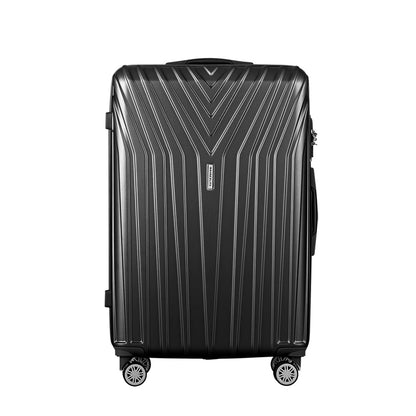 Ensemble de 3 valises à roulettes Wanderlite, valise cabine rigide TSA noire et légère