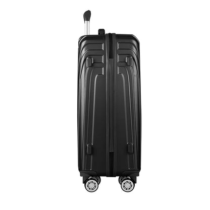 Ensemble de 3 valises à roulettes Wanderlite, valise cabine rigide TSA noire et légère