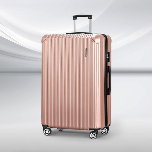 Ensemble de valise de voyage Wanderlite 28'' TSA, étui rigide de cabine, or rose