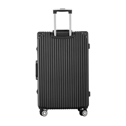 Ensemble de valise à roulettes Wanderlite 28, valise rigide TSA en aluminium noir léger