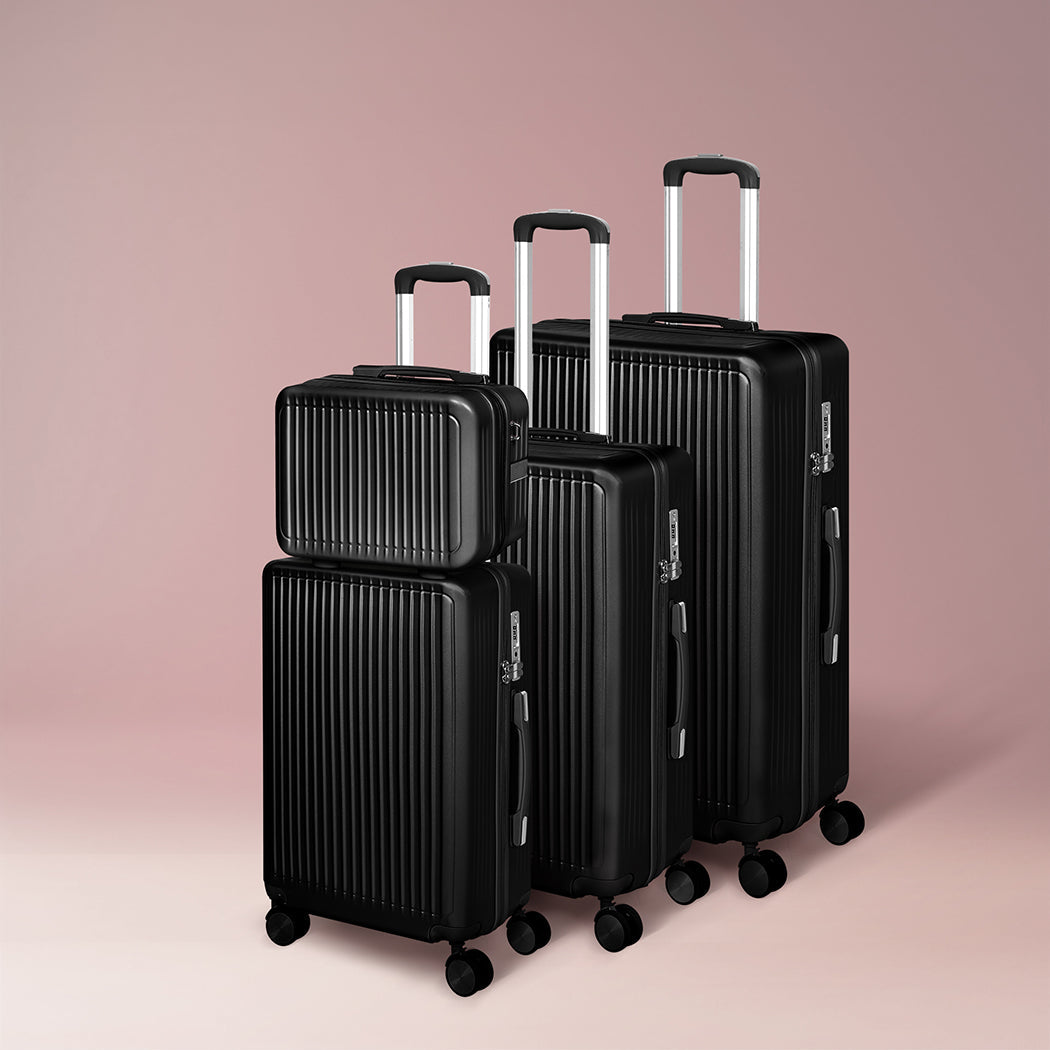 Valise à roulettes Slimbridge noire 4 pièces 14+20+24+28