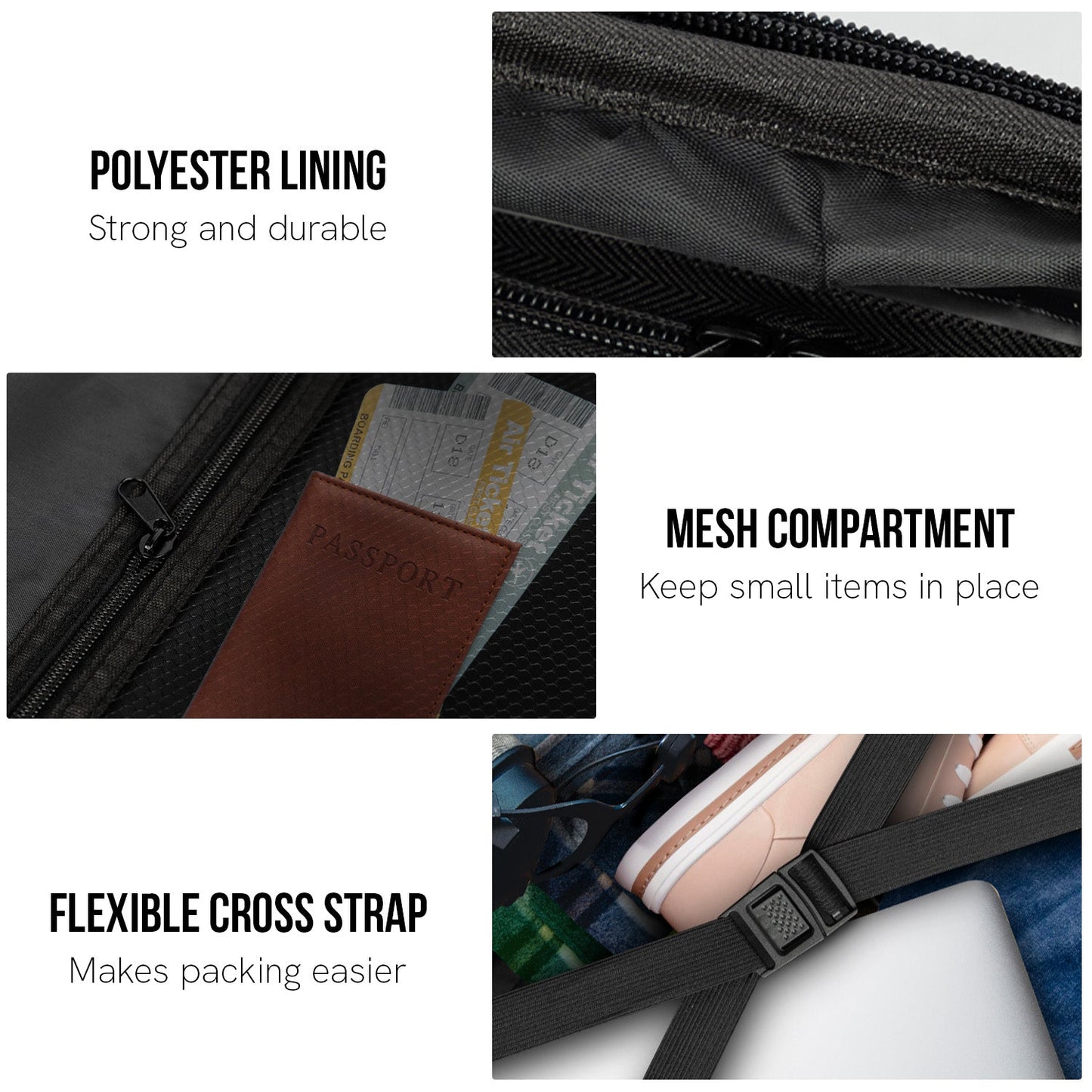 Valise Olympus Noctis 24 pouces, coque rigide ABS+PC - Noir Stygien