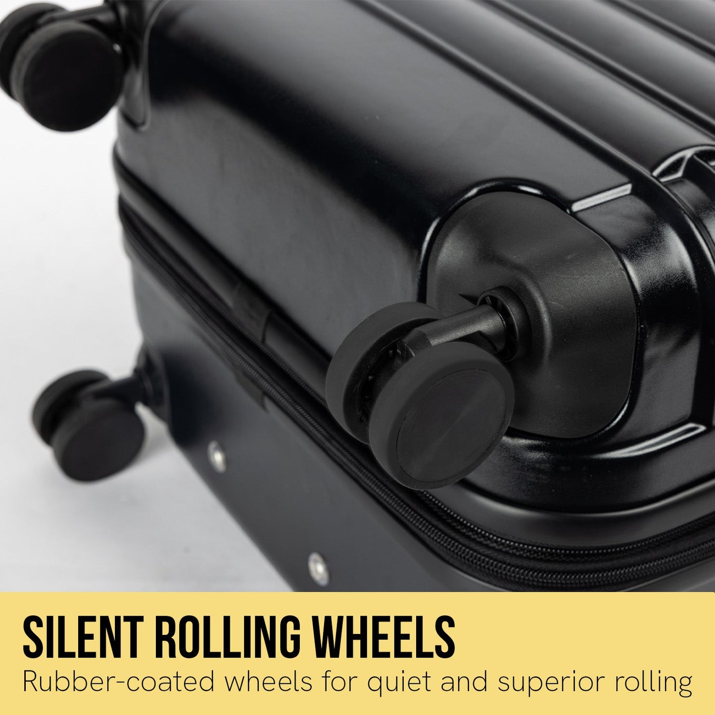 Valise Olympus Noctis 28 pouces, coque rigide ABS+PC - Noir Stygien