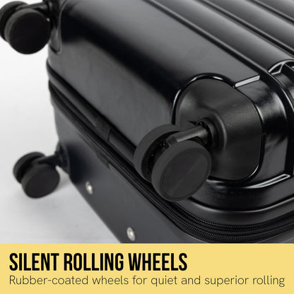 Valise Olympus Noctis 28 pouces, coque rigide ABS+PC - Noir Stygien