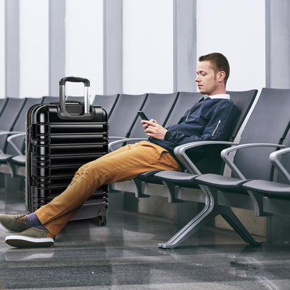 Valise Olympus Noctis 28 pouces, coque rigide ABS+PC - Noir Stygien