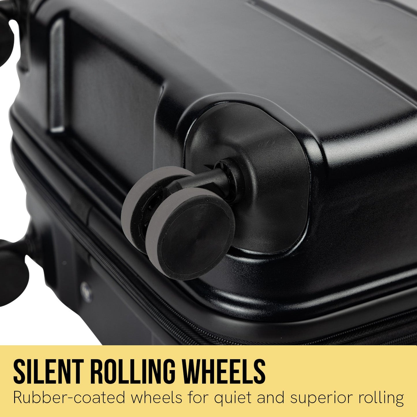 Valise rigide Olympus Artemis 20 pouces, ABS+PC, noir de jais