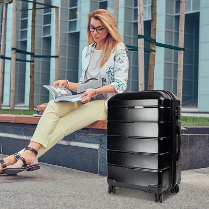 Valise rigide Olympus Artemis 20 pouces, ABS+PC, noir de jais