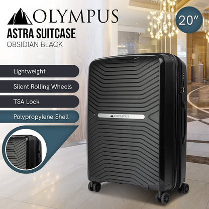 Valise rigide Olympus Astra 20 pouces - Noir obsidien