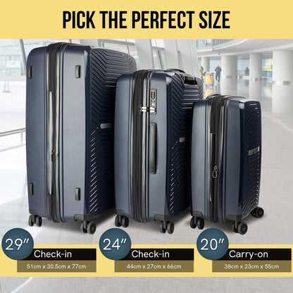 Valise rigide légère Olympus Astra 20 pouces - Bleu Égée