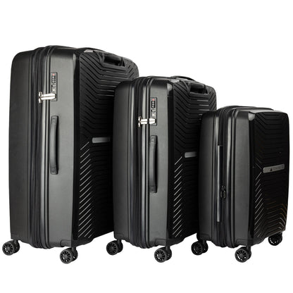 Ensemble de bagages Olympus Astra 3 pièces - Valise rigide - Noir obsidien