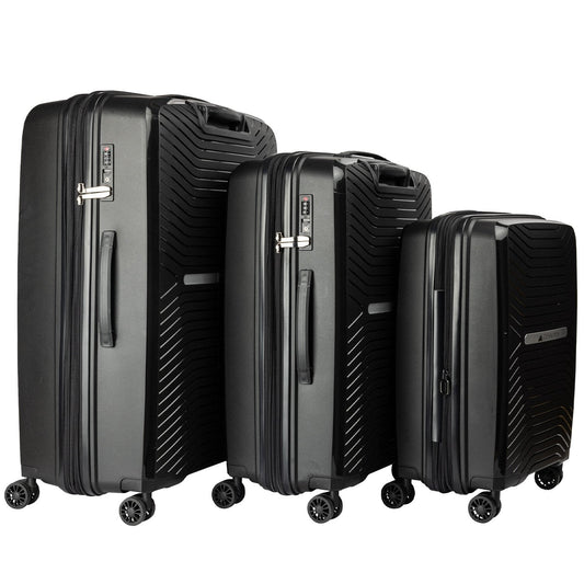 Ensemble de bagages Olympus Astra 3 pièces - Valise rigide - Noir obsidien