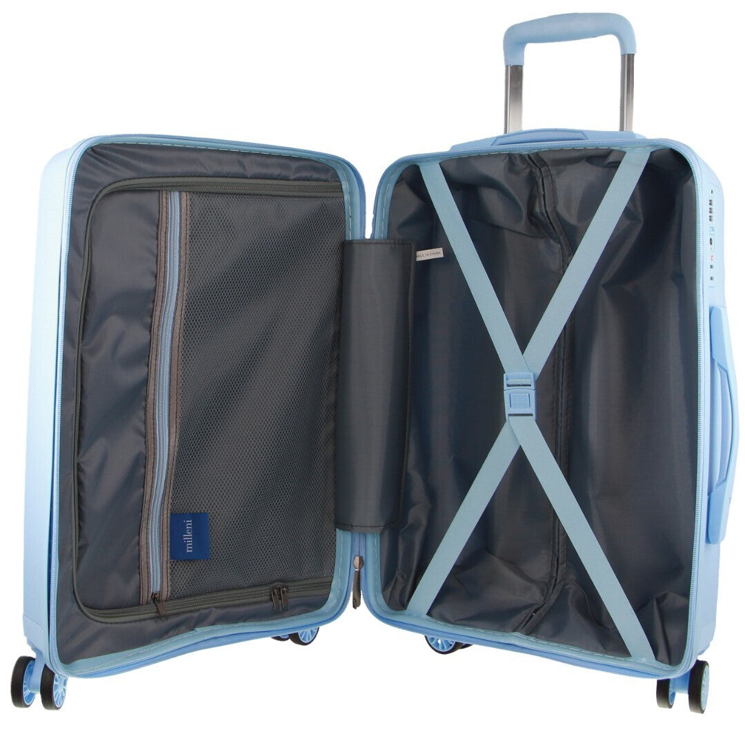 Valise cabine Milleni inspirée de Pierre Cardin, 54 cm (39 L) - Bleue