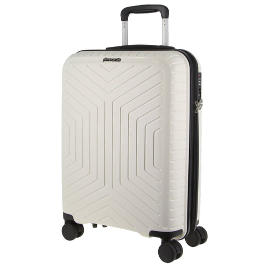 Valise rigide Pierre Cardin 65 cm, format moyen - Blanche 