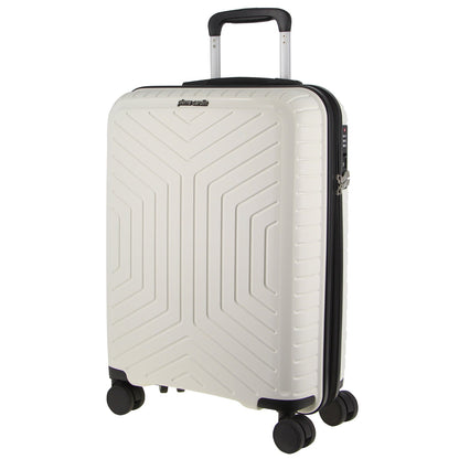 Valise rigide Pierre Cardin 65 cm, format moyen - Blanche 
