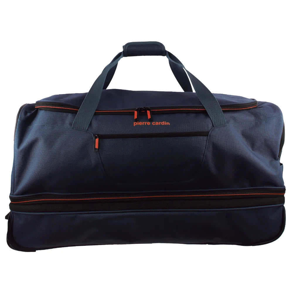Sac de voyage souple à roulettes Pierre Cardin, grand format, 82 cm - Bleu marine