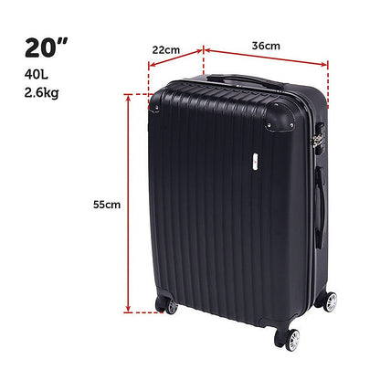 Ensemble de valises pour délégués 20, 24 et 28 pouces, valise cabine à roulettes, sac de voyage TSA