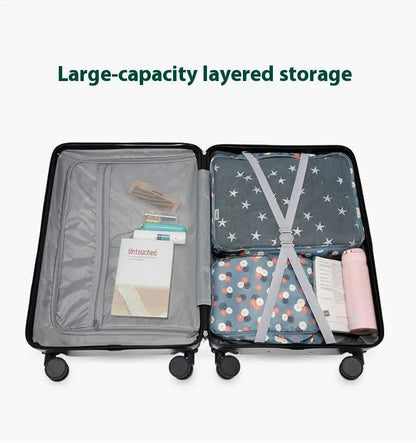 Valise cabine intelligente avec porte-gobelet et port de chargement USB - Valise à roulettes rose 20 pouces pour voyager en toute simplicité