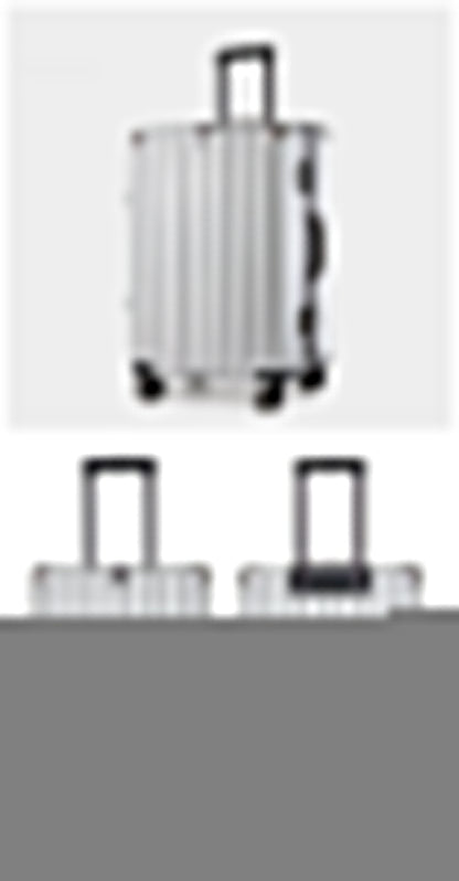 Valise rigide en alliage d'aluminium avec serrure TSA - 20 roulettes pivotantes, couleur argent