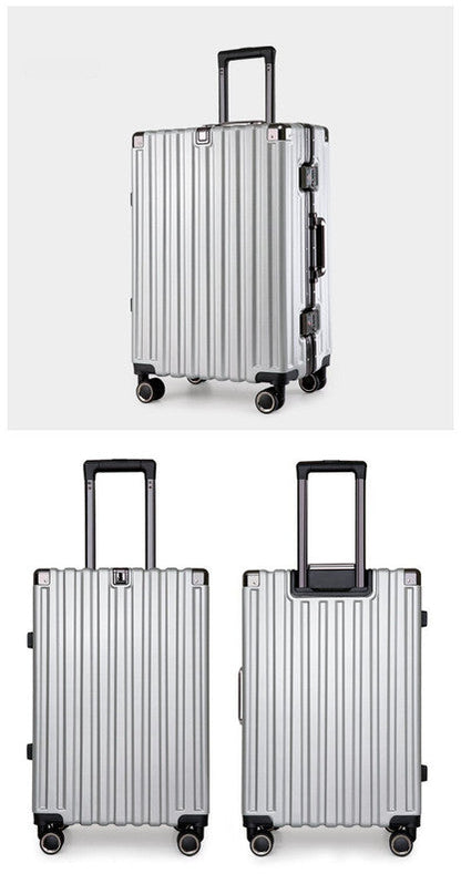 Valise rigide en alliage d'aluminium avec serrure TSA -22 Spinner, couleur argent