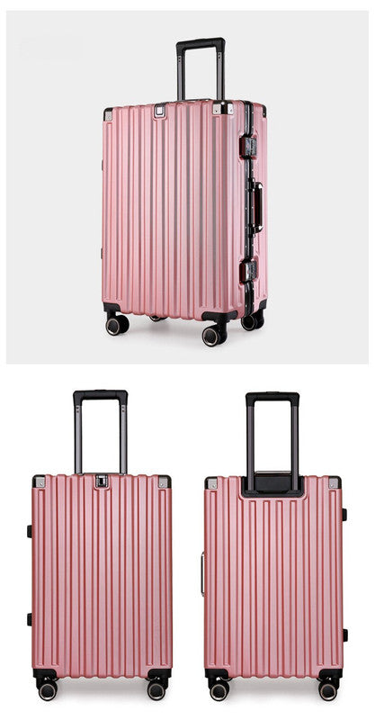 Valise rigide en alliage d'aluminium avec serrure TSA -22 Spinner, rose