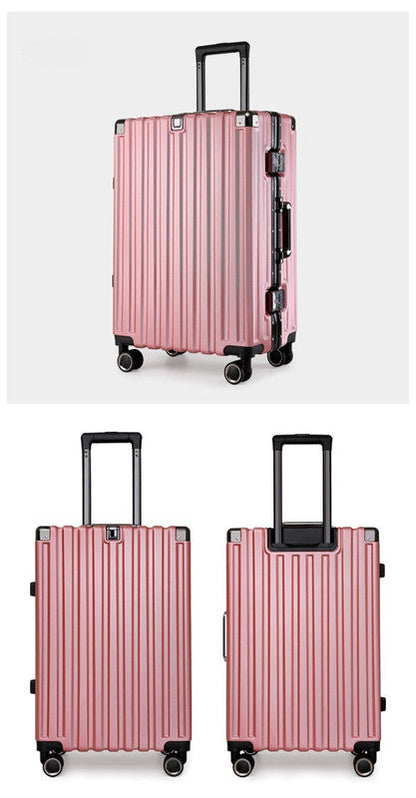 Valise rigide en alliage d'aluminium avec serrure TSA -22 Spinner, rose