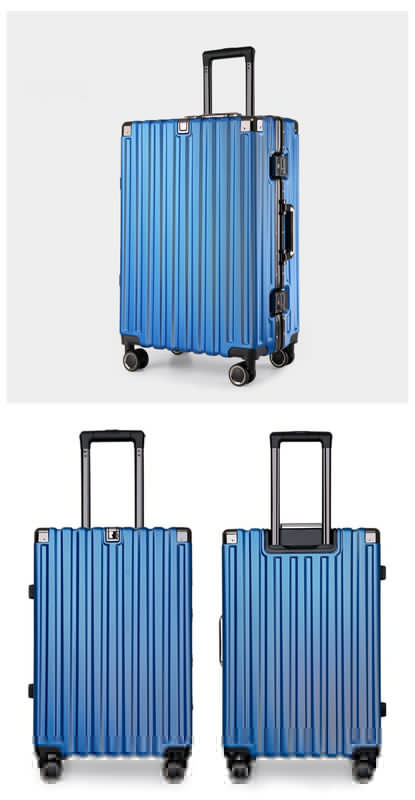 Valise rigide en alliage d'aluminium avec serrure TSA -22 Spinner, bleue