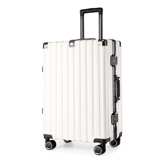 Valise rigide en alliage d'aluminium avec serrure TSA -22 Spinner, blanche
