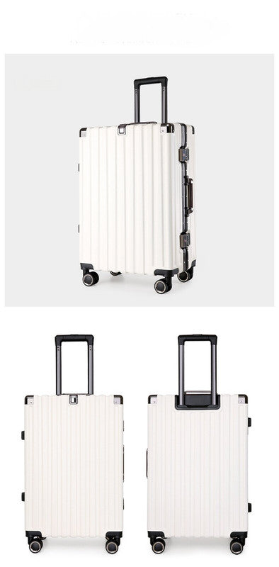 Valise rigide en alliage d'aluminium avec serrure TSA -22 Spinner, blanche