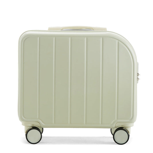 Valise cabine légère Grain White 18 pouces - Valise imperméable et antivol avec roulettes universelles silencieuses 