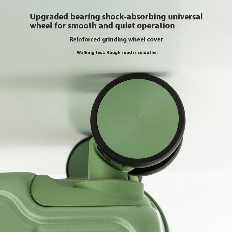 Valise cabine légère vert olive 18 pouces - Valise imperméable et antivol avec roulettes universelles silencieuses 