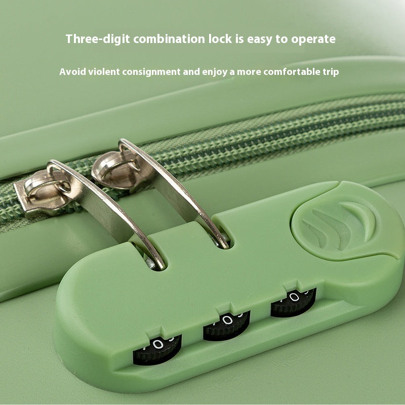 Valise cabine légère vert olive 18 pouces - Valise imperméable et antivol avec roulettes universelles silencieuses 