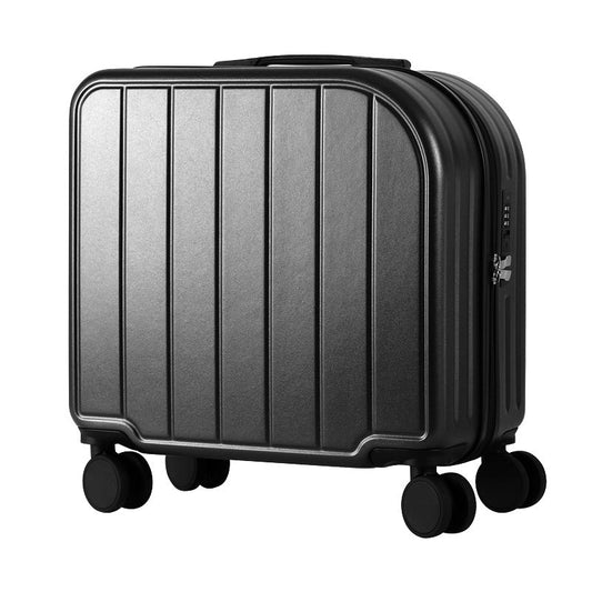 Valise cabine noire légère de 45,7 cm (18 pouces) - Valise imperméable et antivol avec roulettes universelles silencieuses 
