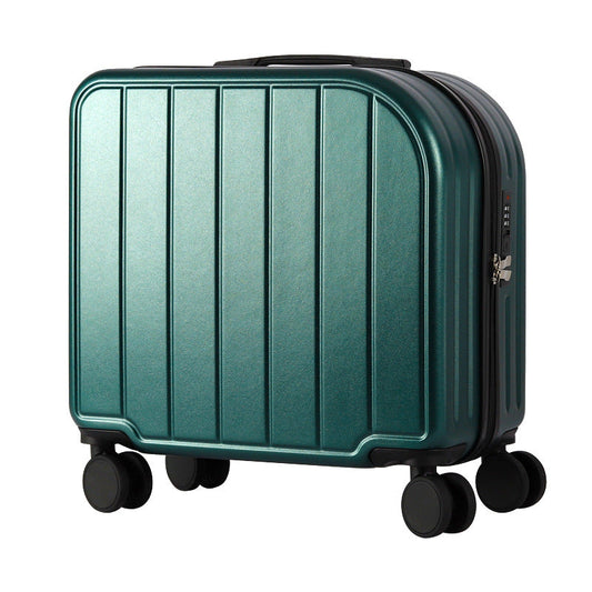 Valise cabine légère vert foncé de 45,7 cm (18 pouces) - Valise imperméable et antivol avec roulettes universelles silencieuses 