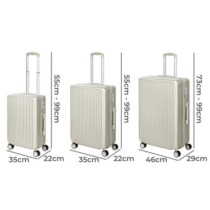 Valise à roulettes Slimbridge blanche 3 pièces 20+24+28