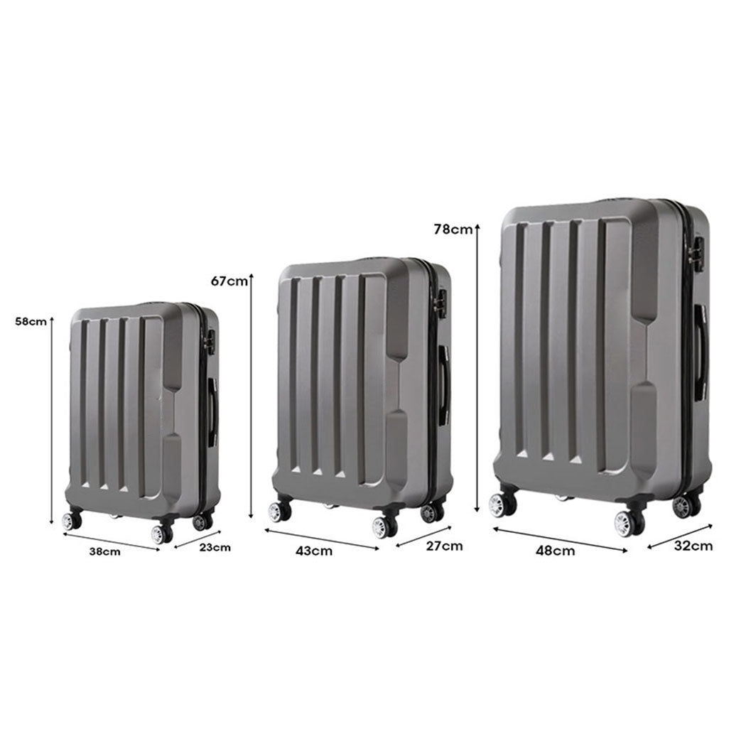 Slimbridge 202428 Ensemble de 3 bagages gris foncé